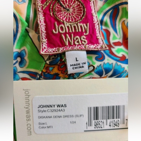 Johnny Was Diskana Dena Multicolor Patchwork Slip dress, NWOT - Picture 13 of 15